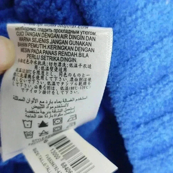 BCBGMAXAZRIA Women's Chenille Pointelle Blue Electric Sweater Size Xsmall - Picture 7 of 16